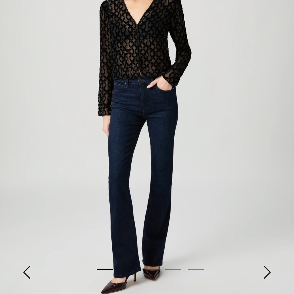 PAIGE Manhattan Boot Cut Jeans in shade Apres
